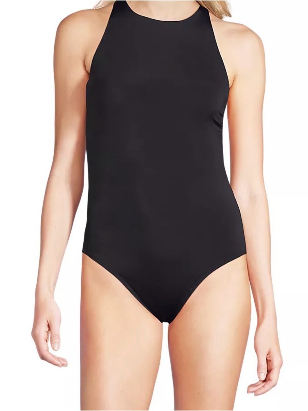 Lands End high neck- D cup swimsuit